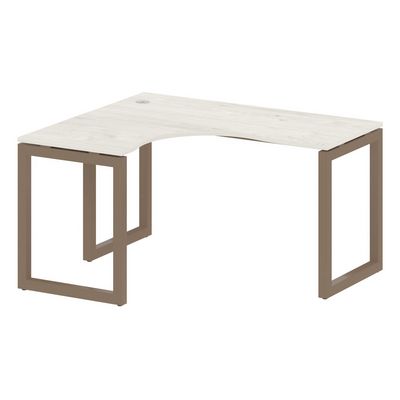 Metal System Quattro 5x5 50БО.СА-3 Л (Дуб наварра/Мокко) Стол криволинейный левый на О-образном м/к