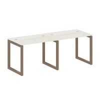 Metal System Quattro 5x5 50БО.СМ-2.1 (Дуб наварра/Мокко) Рабочая станция на 2 раб.места на О-образном м/к