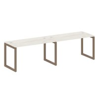 Metal System Quattro 5x5 50БО.СМ-2.3 (Дуб наварра/Мокко) Рабочая станция на 2 раб.места на О-образном м/к