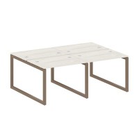 Metal System Quattro 5x5 50БО.СМ-4.1 (Дуб наварра/Мокко) Рабочая станция на 4 раб.места на О-образном м/к