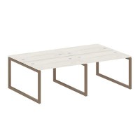 Metal System Quattro 5x5 50БО.СМ-4.2 (Дуб наварра/Мокко) Рабочая станция на 4 раб.места на О-образном м/к