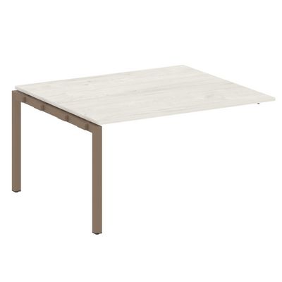 Metal System Quattro 5x5 50БП.ППРГ-3 (Дуб наварра/Мокко) Проходной наборный элемент переговорного стола на П-образном м/к