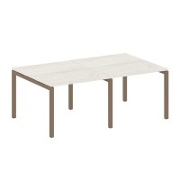 Metal System Quattro 5x5 50БП.ПРГ-2.1 (Дуб наварра/Мокко) Переговорный стол на П-образном м/к