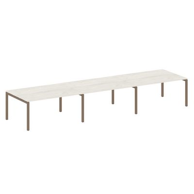 Metal System Quattro 5x5 50БП.ПРГ-3.4 (Дуб наварра/Мокко) Переговорный стол на П-образном м/к