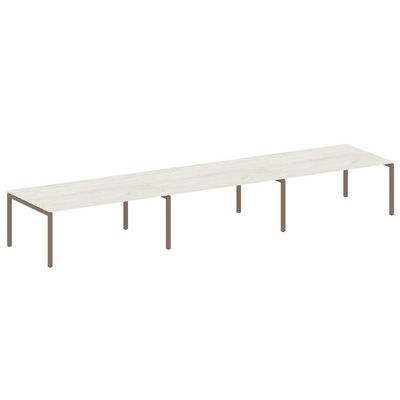 Metal System Quattro 5x5 50БП.ПРГ-3.5 (Дуб наварра/Мокко) Переговорный стол на П-образном м/к