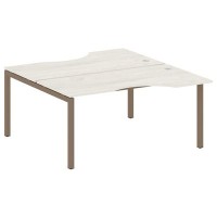 Metal System Quattro 5x5 50БП.РАС-СА-2.1 (Дуб наварра/Мокко) Рабочая станция криволинейная на П-образном м/к