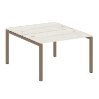 Metal System Quattro 5x5 50БП.РАС-СП-2.2 (Дуб наварра/Мокко) Рабочая станция на П-образном м/к