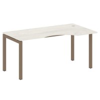 Metal System Quattro 5x5 50БП.СА-1 Пр (Дуб наварра/Мокко) Стол криволинейный правый на П-образном м/к