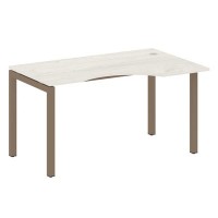 Metal System Quattro 5x5 50БП.СА-2 Пр (Дуб наварра/Мокко) Стол криволинейный правый на П-образном м/к