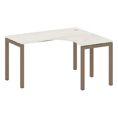 Metal System Quattro 5x5 50БП.СА-3 Пр (Дуб наварра/Мокко) Стол криволинейный правый на П-образном м/к