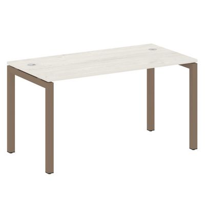 Metal System Quattro 5x5 50БП.СП-3 (Дуб наварра/Мокко) Стол письменный на П-образном м/к