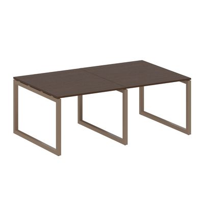 Metal System Quattro 5x5 50БО.ПРГ-2.1 (Венге цаво/Мокко) Переговорный стол на О-образном м/к