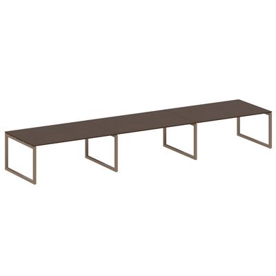 Metal System Quattro 5x5 50БО.ПРГ-3.5 (Венге цаво/Мокко) Переговорный стол на О-образном м/к