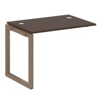 Metal System Quattro 5x5 50БО.ПРС-СП-1.1 (Венге цаво/Мокко) Проходной наборный элемент рабочей станции на О-образном м/к