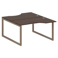 Metal System Quattro 5x5 50БО.РАС-СА-2.2 (Венге цаво/Мокко) Рабочая станция криволинейная на О-образном м/к