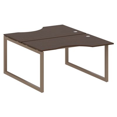 Metal System Quattro 5x5 50БО.РАС-СА-2.2 (Венге цаво/Мокко) Рабочая станция криволинейная на О-образном м/к