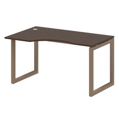 Metal System Quattro 5x5 50БО.СА-2 Л (Венге цаво/Мокко) Стол криволинейный левый на О-образном м/к