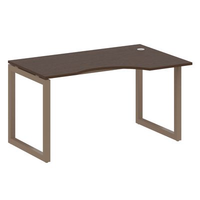 Metal System Quattro 5x5 50БО.СА-2 Пр (Венге цаво/Мокко) Стол криволинейный правый на О-образном м/к