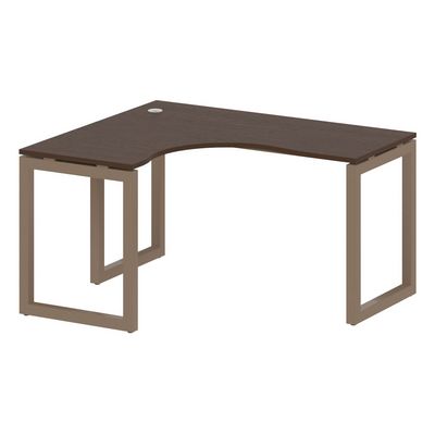 Metal System Quattro 5x5 50БО.СА-3 Л (Венге цаво/Мокко) Стол криволинейный левый на О-образном м/к