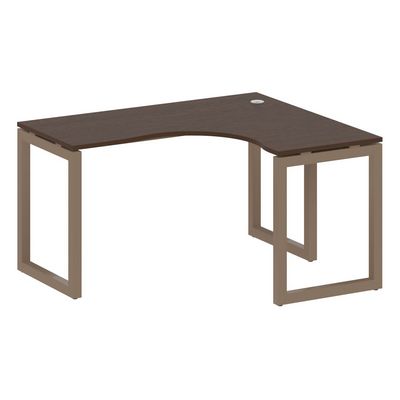 Metal System Quattro 5x5 50БО.СА-3 Пр (Венге цаво/Мокко) Стол криволинейный правый на О-образном м/к