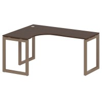 Metal System Quattro 5x5 50БО.СА-4 Л (Венге цаво/Мокко) Стол криволинейный левый на О-образном м/к