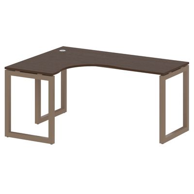 Metal System Quattro 5x5 50БО.СА-4 Л (Венге цаво/Мокко) Стол криволинейный левый на О-образном м/к