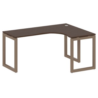 Metal System Quattro 5x5 50БО.СА-4 Пр (Венге цаво/Мокко) Стол криволинейный правый на О-образном м/к