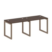 Metal System Quattro 5x5 50БО.СМ-2.1 (Венге цаво/Мокко) Рабочая станция на 2 раб.места на О-образном м/к