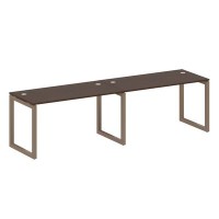 Metal System Quattro 5x5 50БО.СМ-2.3 (Венге цаво/Мокко) Рабочая станция на 2 раб.места на О-образном м/к