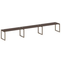 Metal System Quattro 5x5 50БО.СМ-3.5 (Венге цаво/Мокко) Рабочая станция на 3 раб.места на О-образном м/к