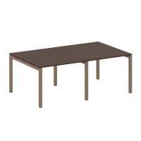 Metal System Quattro 5x5 50БП.ПРГ-2.1 (Венге цаво/Мокко) Переговорный стол на П-образном м/к