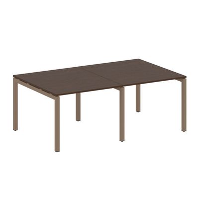 Metal System Quattro 5x5 50БП.ПРГ-2.1 (Венге цаво/Мокко) Переговорный стол на П-образном м/к