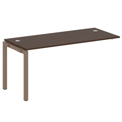 Metal System Quattro 5x5 50БП.ПРС-СП-1.4 (Венге цаво/Мокко) Проходной наборный элемент рабочей станции на П-образном м/к