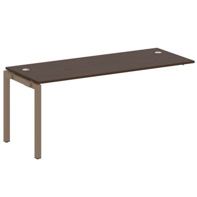 Metal System Quattro 5x5 50БП.ПРС-СП-1.5 (Венге цаво/Мокко) Проходной наборный элемент рабочей станции на П-образном м/к