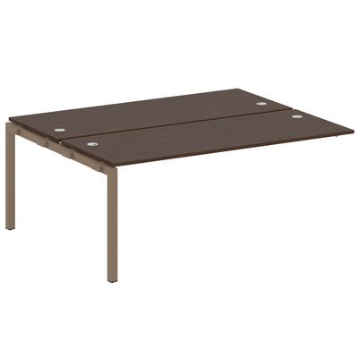 Metal System Quattro 5x5 50БП.ПРС-СП-2.5 (Венге цаво/Мокко) Проходной наборный элемент рабочей станции на П-образном м/к