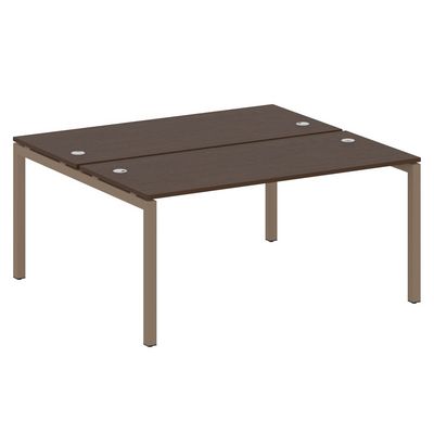 Metal System Quattro 5x5 50БП.РАС-СП-2.4 (Венге цаво/Мокко) Рабочая станция на П-образном м/к