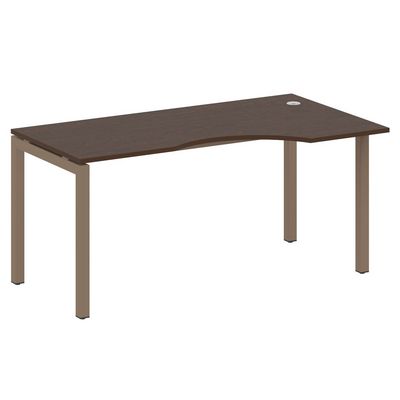 Metal System Quattro 5x5 50БП.СА-1 Пр (Венге цаво/Мокко) Стол криволинейный правый на П-образном м/к