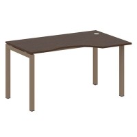 Metal System Quattro 5x5 50БП.СА-2 Пр (Венге цаво/Мокко) Стол криволинейный правый на П-образном м/к