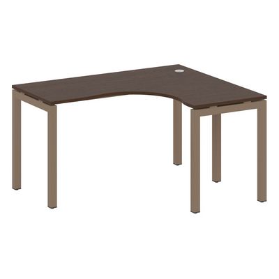 Metal System Quattro 5x5 50БП.СА-3 Пр (Венге цаво/Мокко) Стол криволинейный правый на П-образном м/к