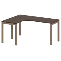 Metal System Quattro 5x5 50БП.СА-4 Л (Венге цаво/Мокко) Стол криволинейный левый на П-образном м/к