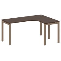 Metal System Quattro 5x5 50БП.СА-4 Пр (Венге цаво/Мокко) Стол криволинейный правый на П-образном м/к