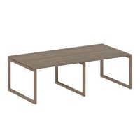 Metal System Quattro 5x5 50БО.ПРГ-2.2 (Вяз благородный/Мокко) Переговорный стол на О-образном м/к