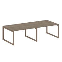 Metal System Quattro 5x5 50БО.ПРГ-2.3 (Вяз благородный/Мокко) Переговорный стол на О-образном м/к