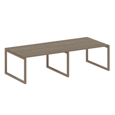 Metal System Quattro 5x5 50БО.ПРГ-2.3 (Вяз благородный/Мокко) Переговорный стол на О-образном м/к