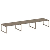 Metal System Quattro 5x5 50БО.ПРГ-3.5 (Вяз благородный/Мокко) Переговорный стол на О-образном м/к