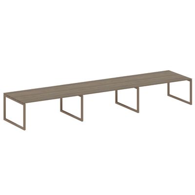 Metal System Quattro 5x5 50БО.ПРГ-3.5 (Вяз благородный/Мокко) Переговорный стол на О-образном м/к