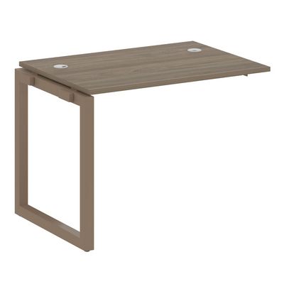 Metal System Quattro 5x5 50БО.ПРС-СП-1.1 (Вяз благородный/Мокко) Проходной наборный элемент рабочей станции на О-образном м/к