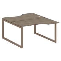 Metal System Quattro 5x5 50БО.РАС-СА-2.2 (Вяз благородный/Мокко) Рабочая станция криволинейная на О-образном м/к