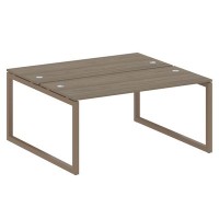 Metal System Quattro 5x5 50БО.РАС-СП-2.4 (Вяз благородный/Мокко) Рабочая станция на О-образном м/к