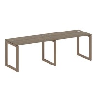 Metal System Quattro 5x5 50БО.СМ-2.2 (Вяз благородный/Мокко) Рабочая станция на 2 раб.места на О-образном м/к